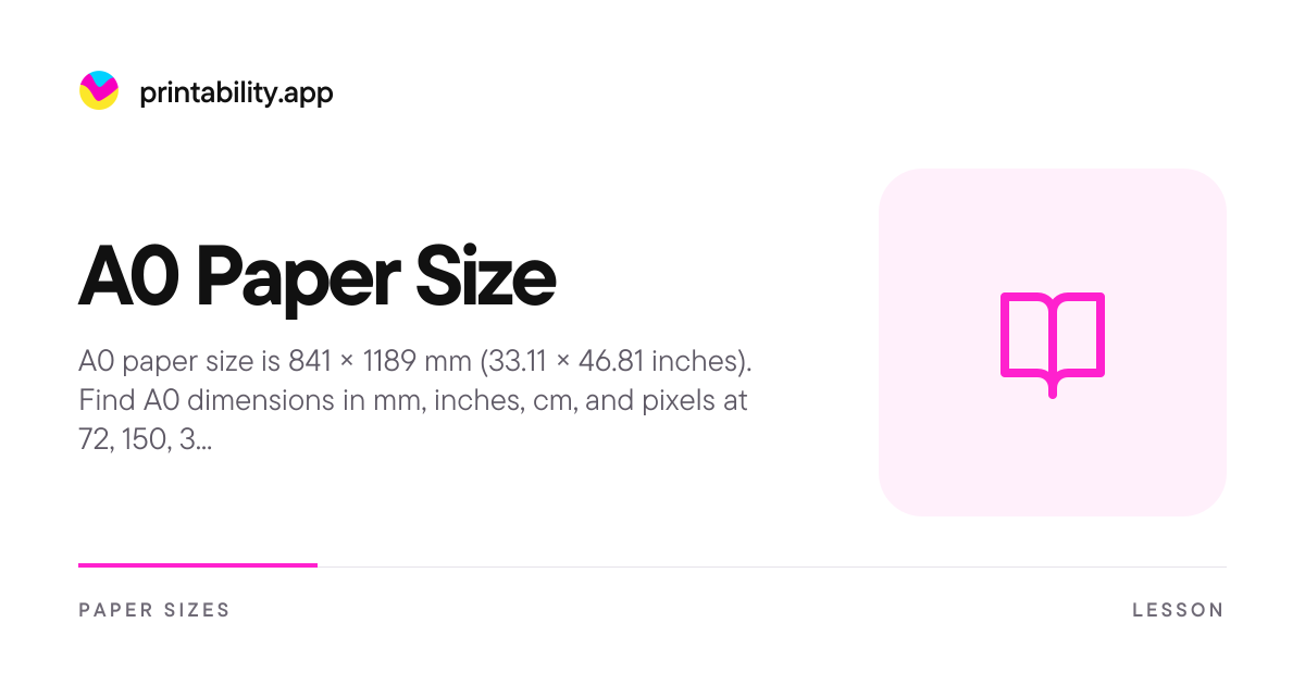 A0 Paper Size in Inches, mm, cm & Pixels