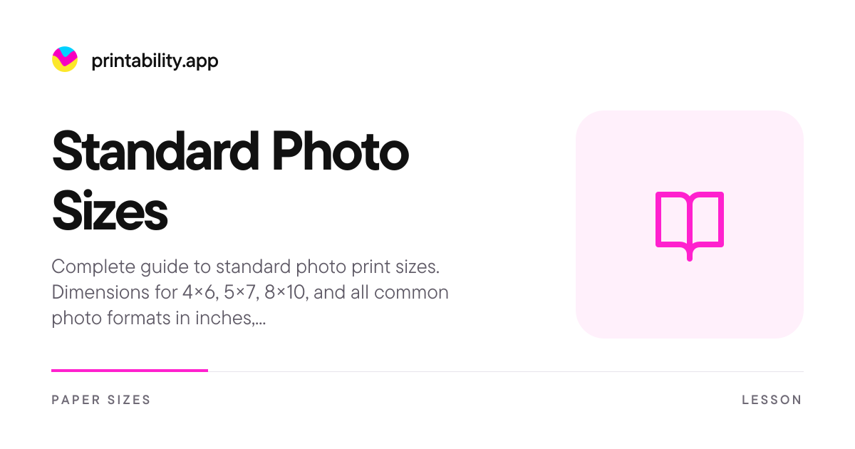 Photo Sizes - All Standard Photo Print Dimensions