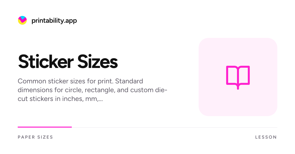 Sticker Sizes - Common Sticker Dimensions for Print