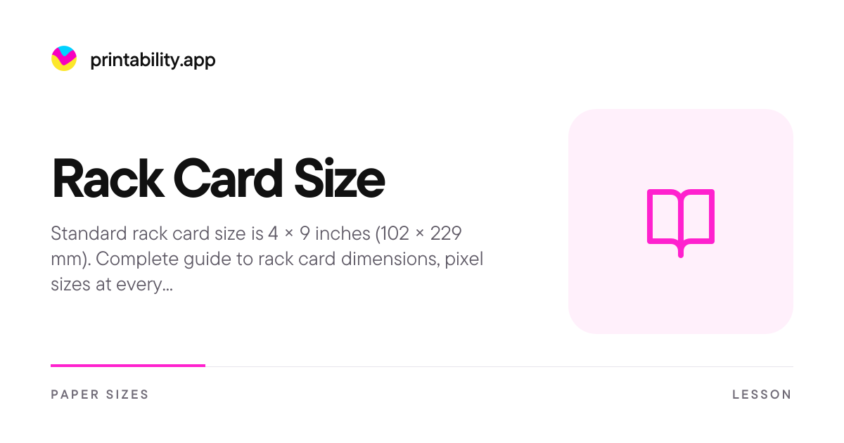 Rack Card Size - Standard Dimensions in Inches & mm